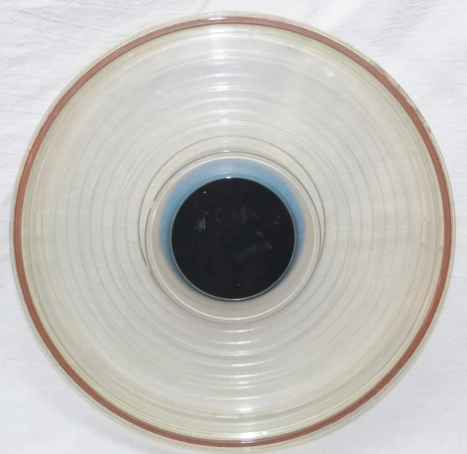 IBM Clear Plastic Spool Case 9 1/2" X 3/4" Magnetic Data Reel Computer Tape Art - Image 2 of 4