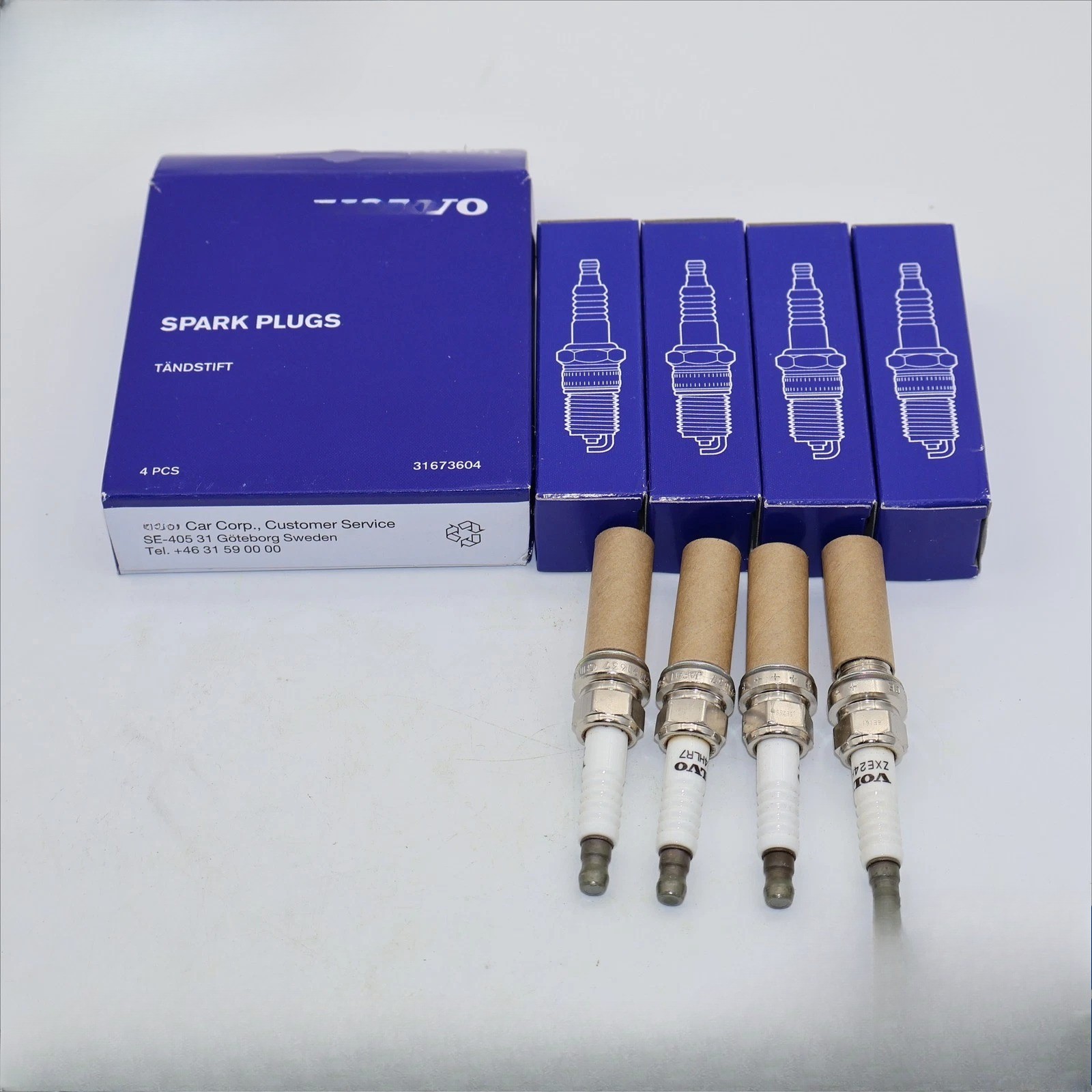Spark Plugs Set of 4 Fits For Volvo S60 S80 S90 V60 V90 XC40 XC60 31673604