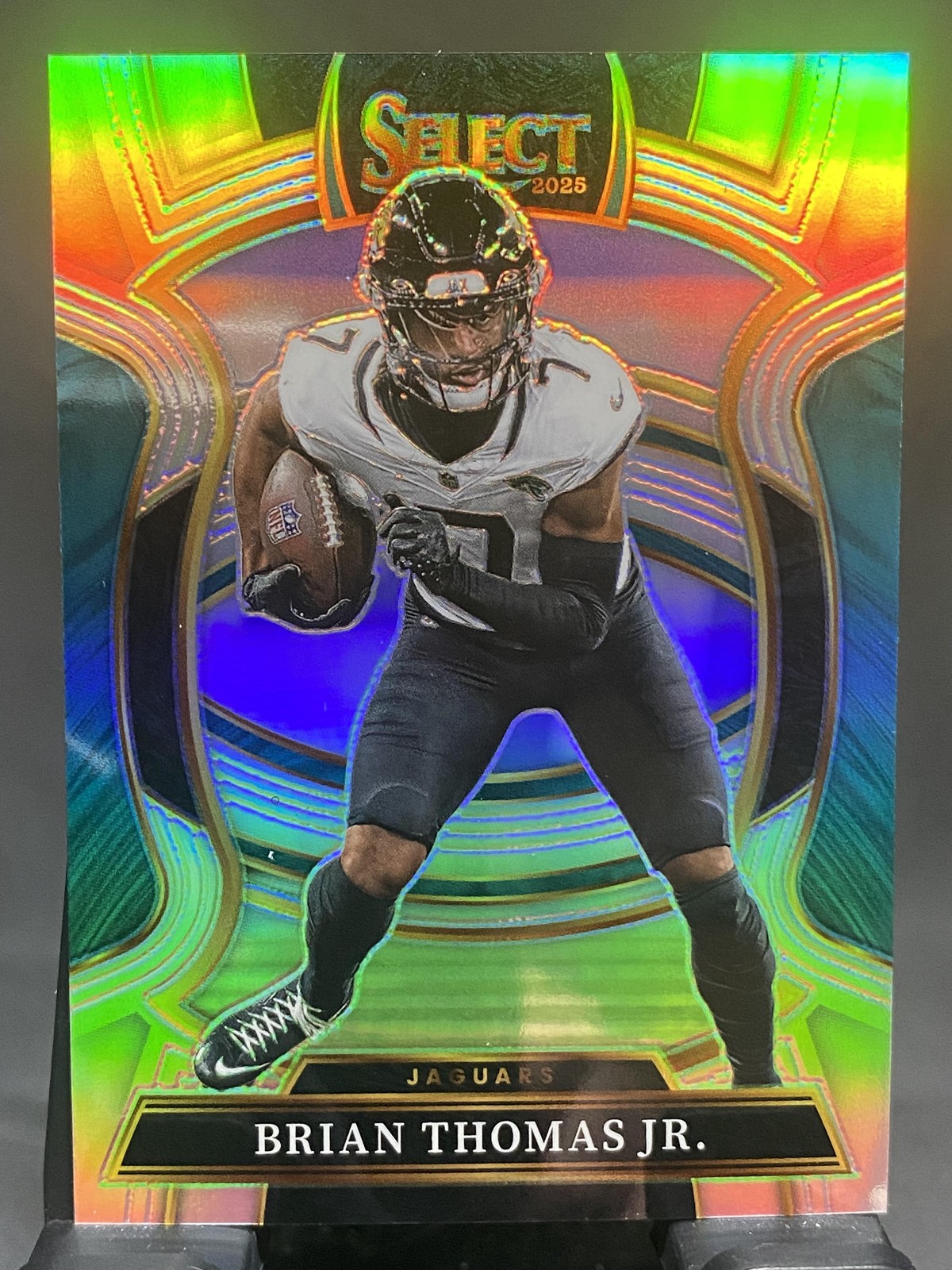 2025 Panini Select #30 Brian Thomas Jr. Silver Prizm Shock