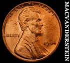 1944 Lincoln Wheat Cent - Red Choice Gem Brilliant Unc  No Reserve  #J9863