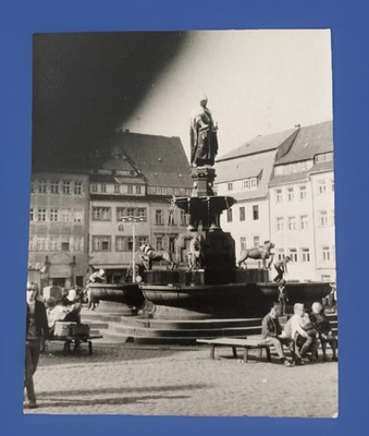 Foto  original 11x9cm ,Freiberg Obermarkt Otto der Reiche ,Mai 1983