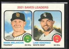 Liam Hendriks/Mark Melancon 2022 Topps Heritage Reverse Flip Stock #66 Chicago