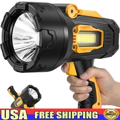 99000 Lumens Rechargeable LED Spotlight 5000ft Waterproof Power Bank High Power