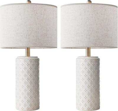 Cerriva Table Lamps for Living Room Set of 2 Ceramic for Bedroom 23''