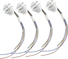 4 Pack PIR Motion Sensor Light Switch, AC 110-240V Adjustable LUX Light