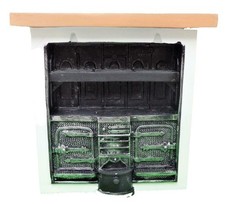 Cucina Di Casa Delle Bambole Stufa Miniaturizzata Mobili Vittoriana Scala 1:12
