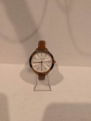 Michael Kors Runway MK-2284 Women's Brown Leather Analog Dial Quartz Watch 