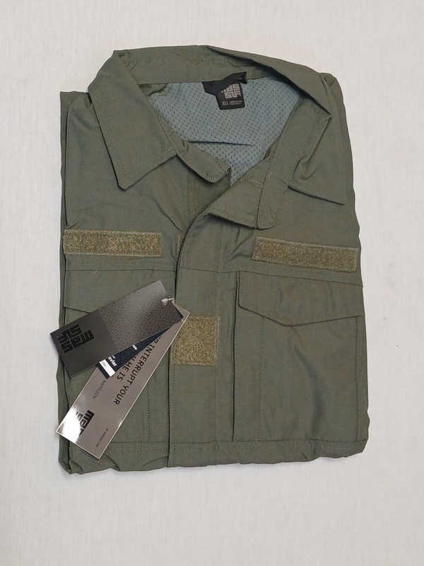 Massif Field Shirt Flame Resistant. XLarge Long. Sage Green Full Zip Military