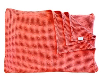 Twin 100% Cotton Waffle Weave Blanket 66 x 90 Rusty Orange Shade