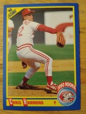 Chris Hammond - 1990 Score Baseball #629 (Blue Border Rookie Card). rookie card picture