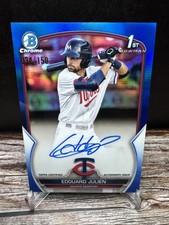 2023 Bowman Edouard Julien Chrome Prospect True Blue Refractor Auto /150 #CPA-EJ