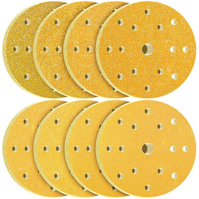 KONGMING 80 Stück Schleifpapier 150Mm Klett Körnung 40 60 80 120 180 220 320 400