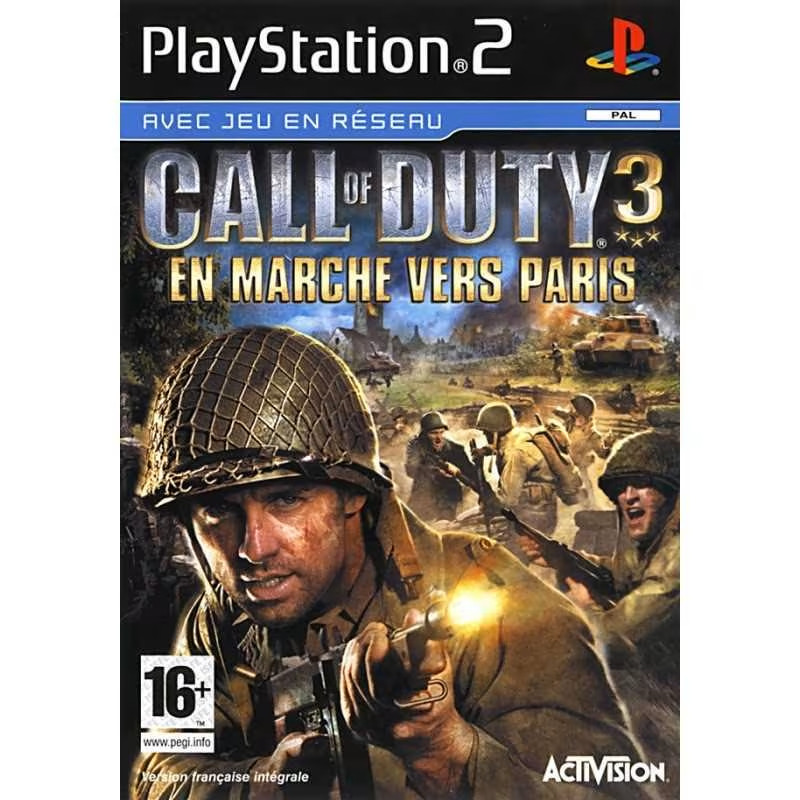 ✅Call of duty 3 En Marche Vers Paris PS2 Jeu Playstation 2 Pal FR CIB OVP TBE