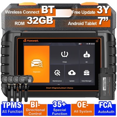 Foxwell NT809TS Bidirectional OBD2 Scanner Diagnostic Tool TPMS Programming SAS