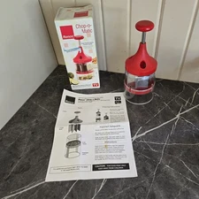 Ronco Chop O Matic Food Chopper Red Plastic NEW