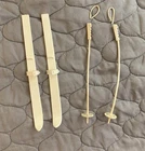 Gi Joe Barbie Big Jim White Skis & Poles Set 1960’s Vintage Mattel