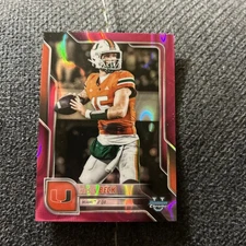 2025 Bowman Chrome U Carson Beck #138 Pink Lava - Miami