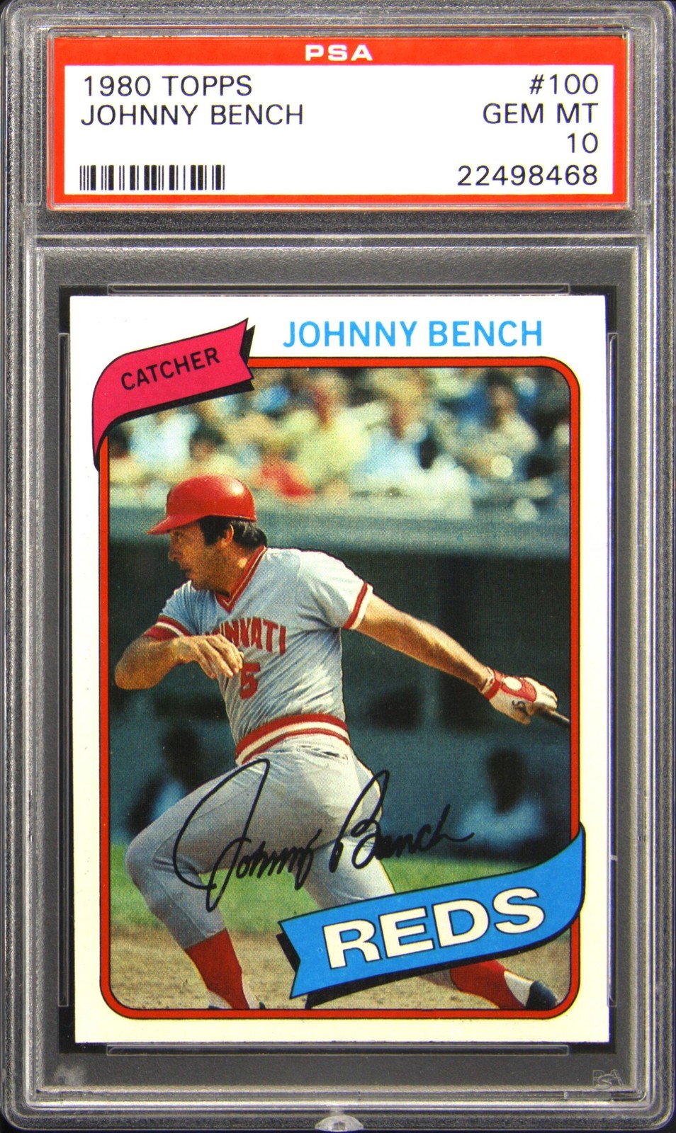1980 TOPPS #100 JOHNNY BENCH PSA 10