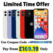 Apple iPhone 12 64GB/128GB Unlocked iOS 100% Battery Health All Colors A++