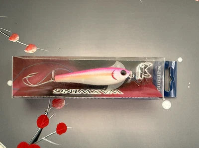Shimano Waxwing Pink White 25g 88mm Saltwater Sub-Surface Lure (#PE 8818) - Image 1 of 4