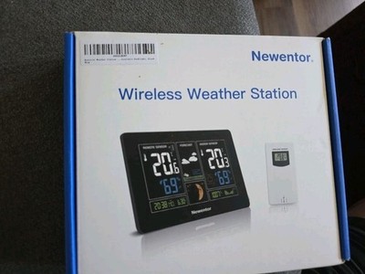 Newentor Wireless Weather Station Indoor Outdoor Sensor Color LCD Display Clock