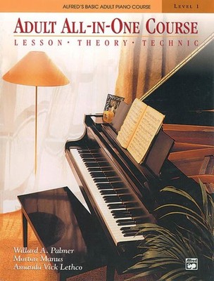 Alfred's Basic Adult All-in-One Course, Book 1 Piano Comb Bound Book By Willard
