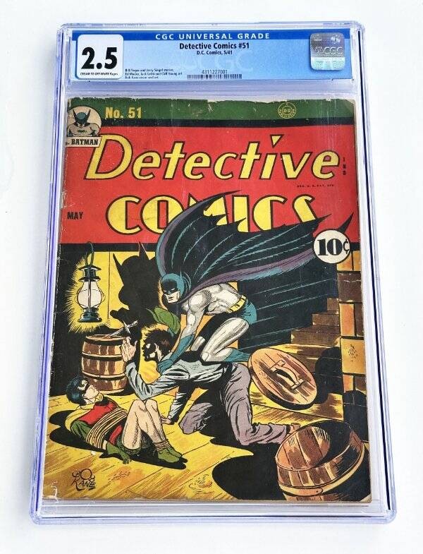 Detective Comics #51 CGC 2.5 DC Comics Pre Code Golden Age Batman 1941 Robin Hot