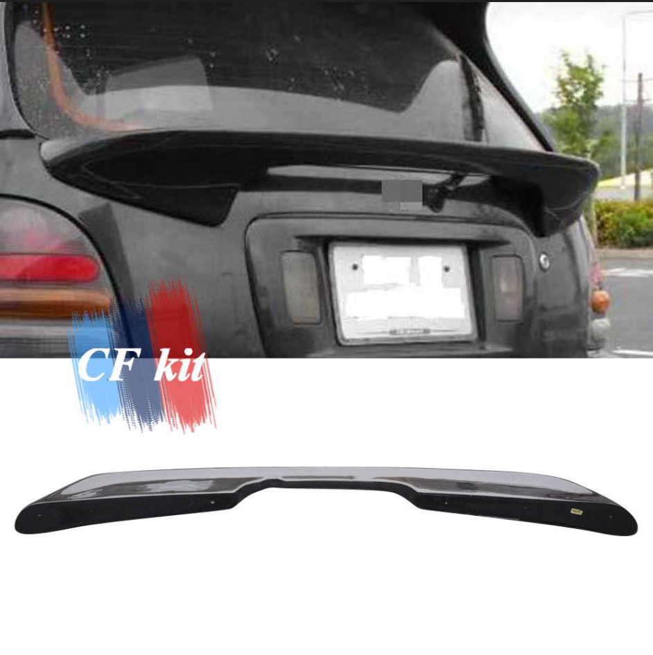 1X Carbon Fiber Rear Trunk Spoiler Wing For Toyota Starlet GLANZA