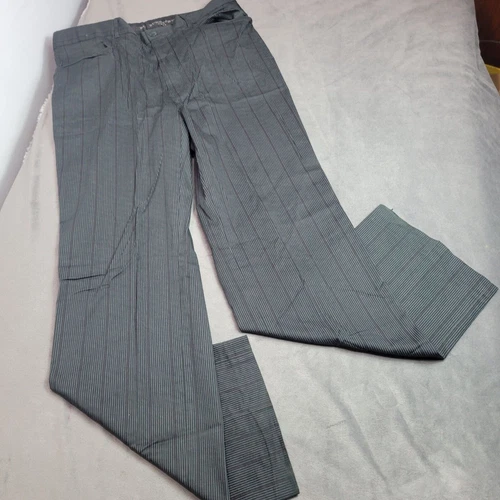 Pantalone uomo Burberry Golf gessato S34 cotone elastan nero e viola