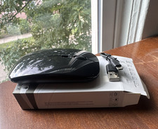 Wireless Optical Mouse Black 1600 DPI 3-Button with Scroll Wheel