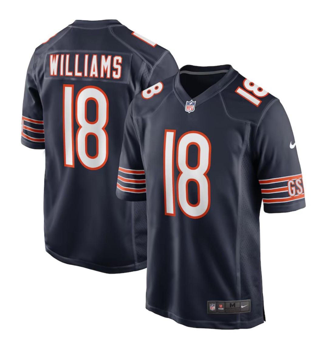 Caleb Williams #18 Chicago Bears Navy Blue Stitched Football Jersey S-3Xl