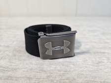 Under Armour Belt Men Black Webbing 36" Adjustable Golf Athlete Black