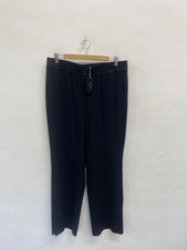 Stunning Wyse London satin Wide leg trousers UK 16 Black FM547