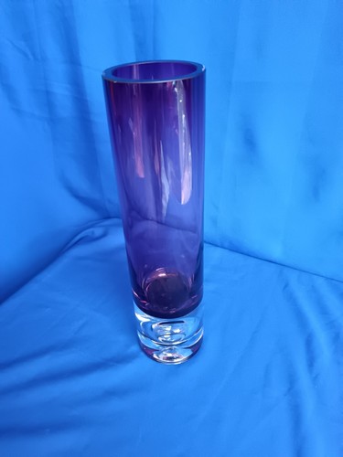 Tapio Wirkkala Iittala 3586 Amethyst Glass Bubble Vase 23.5cm 660g Finland Glass - Picture 7 of 13