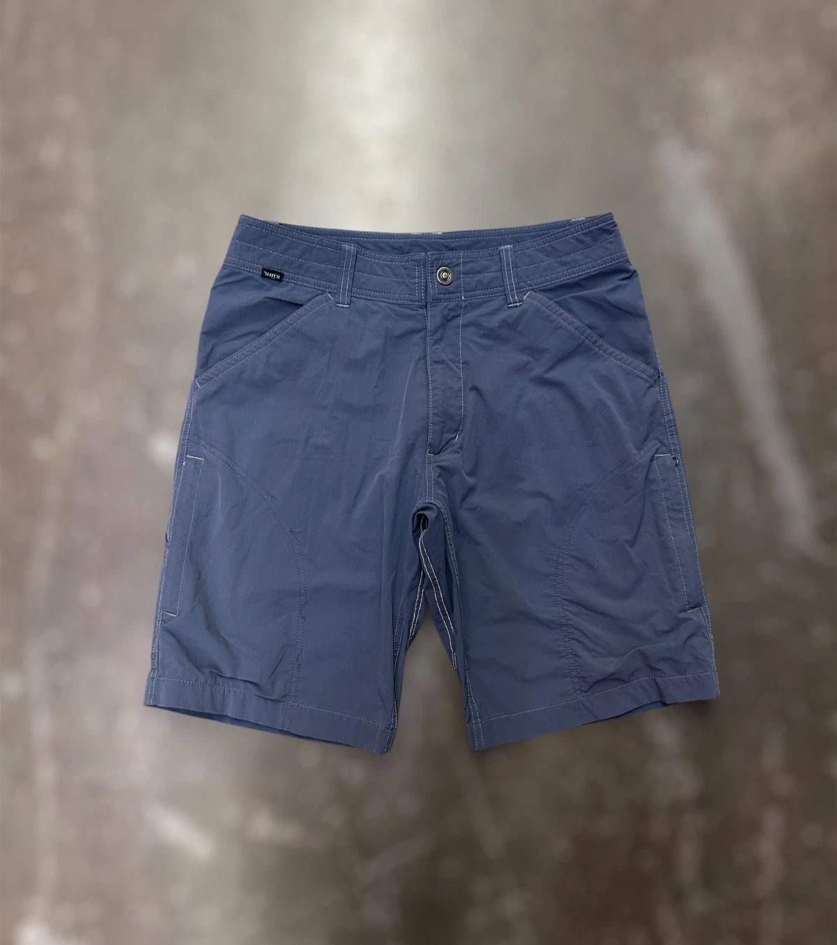 Kuhl Mens Renegade Hiking 8" Shorts Size 32 Slate-Blue FREE SHIP