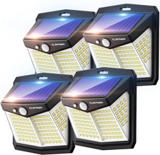 Solar Power PIR Motion Sensor Wall Lights 128LED Outdoor Garden Security Lamp UK