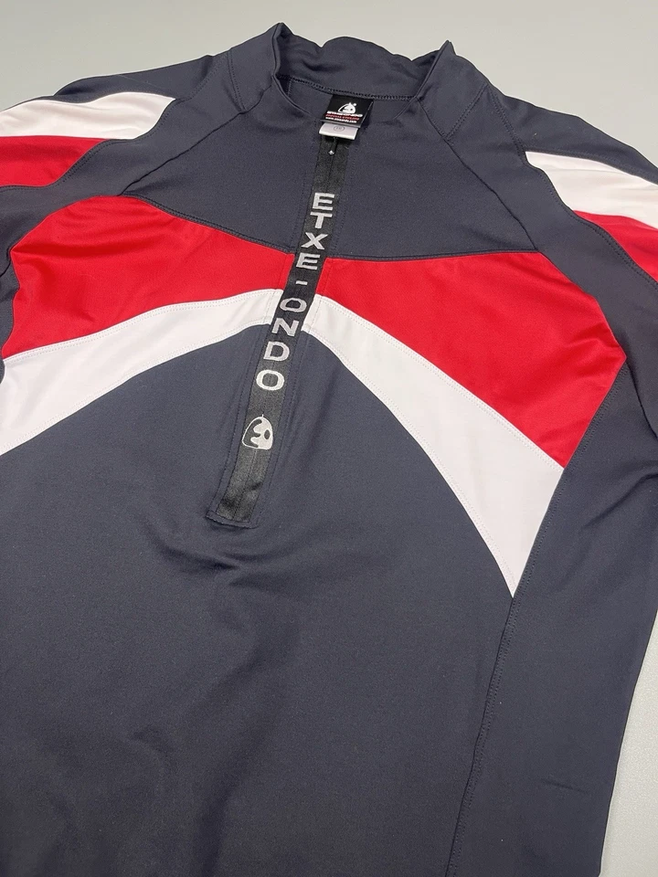 Велосипедная майка Etxeondo для взрослых очень большая черно-белая с задними карманами на молнии - Изображение 2 из 4