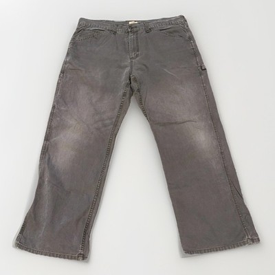 C.E. Schmidt Work Jeans Canvas Carpenter Pants Mens 40x34 Gray Heavy Utility