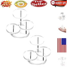 Clear 3-Tier Acrylic Jewelry Display Risers – 2 Pack