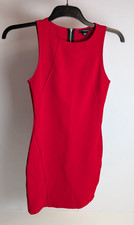 Forever 21 Red Dress Medium UK 10-12 Bodycon Zip Back Sleeveless Party Sexy