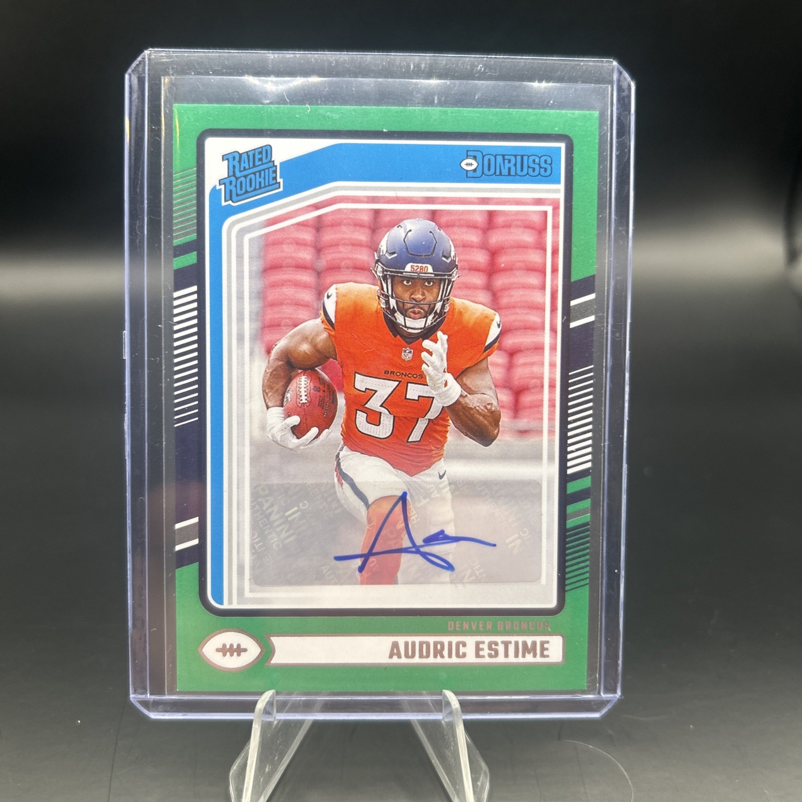 2024 Panini Donruss - Rated Rookie Audric Estime #335 Green Autograph🔥🔥