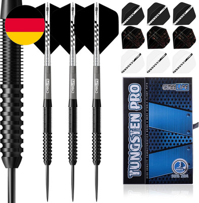 Cyeelife Tungsten Darts Set 23 Gramm,Professionelles Steel Darts Mit 3 Schäften,