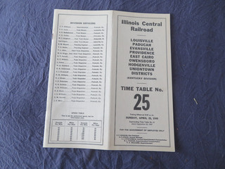 Illinois Central Railroad. Kentucky Division #25 4/25/1948