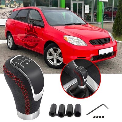 Universal 5 Speed Leather Car Manual Gear Stick Shift Knob Shifter Lever Head