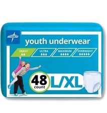 Medline Large/X-Large Drytime Disposable Youth Underwear 48 ct NEW
