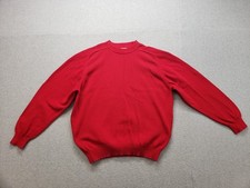 United Colors Of Benetton Men Sweater M Red Knit Crew Neck Long Sleeve Pullover