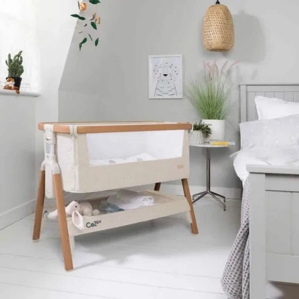 Tutti Bambini CoZee Bedside Crib Scandinavian Walnut and Ecru - Image 2 of 3