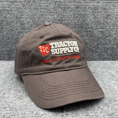 #ad Tractor Supply Co Hat Cap Mens Strap Back Brown Embroidered Farm Farmer Workwear $12.65