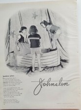 1955 girls Johnston Bambino sailor suits shorts dresses vintage fashion ad
