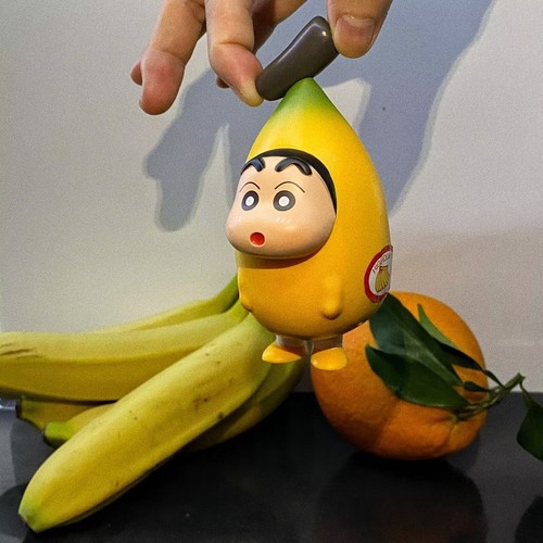 Crayon Shin-chan Cosplay Banana Figure Toy Anime Collection Doll PVC Model Boxed - Picture 10 of 19